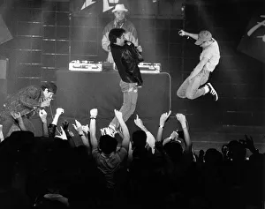Beastie Boys American pop group rap on stage 1987 at Montreux rock festival Beastie Boys American pop group rap on stage 1987 at Montreux rock festival