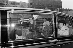 The Beastie Boys leaving Capital Radio in a car, Adam Horovitz (Ad-Rock) The Beastie Boys leaving Capital Radio in a car, Adam Horovitz (Ad-Rock)