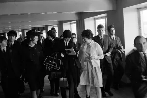 The Beatles arrive back in London from Paris February 1964 Paul McCartney signs The Beatles arrive back in London from Paris February 1964 Paul McCartney signs