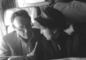 The Beatles February 1964 John Lennon on a train during an interview in America The Beatles February 1964 John Lennon on a train during an interview in America