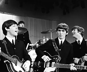 The Beatles in New York rehearse for their appearance on the Ed Sullivan TV Show The Beatles in New York rehearse for their appearance on the Ed Sullivan TV Show