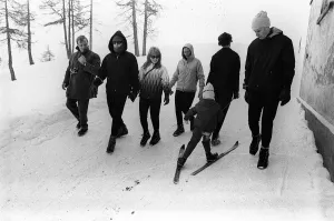 Beatles singer John Lennon on a skiing holiday in St Moritz Switzerland with his wife Beatles singer John Lennon on a skiing holiday in St Moritz Switzerland with his wife