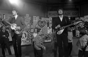 The Beatles at Television House, Kingsway, for an appearance on the television Show " The Beatles at Television House, Kingsway, for an appearance on the television Show "