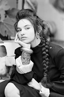 Images Dated 1st September 1986: Beatrice Dalle, french actress, photo-call in London to promote new film Betty Blue