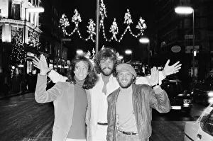 The Bee Gees check out the christmas lights in Regent Street London 22nd November 1981 The Bee Gees check out the christmas lights in Regent Street London 22nd November 1981