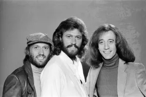 The Bee Gees back in London 22nd November 1981. From left to right The Bee Gees back in London 22nd November 1981. From left to right