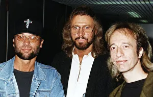 Bee Gees pop group with three brothers arrive at Heathrow from New York Bee Gees pop group with three brothers arrive at Heathrow from New York