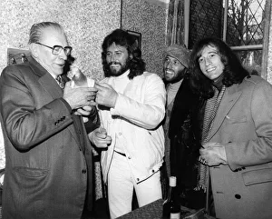 The Bee Gees pop group return to the small Manchester suburb of Chorlton cum Hardy with a The Bee Gees pop group return to the small Manchester suburb of Chorlton cum Hardy with a