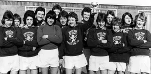 Benfield School skipper Steve Bruce holds up the Evening Chronicle Cup after his side had Benfield School skipper Steve Bruce holds up the Evening Chronicle Cup after his side had