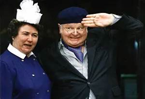 Benny Hill Actor Comedian Leaving Hospital After His Heart Scare With The Matron From Benny Hill Actor Comedian Leaving Hospital After His Heart Scare With The Matron From