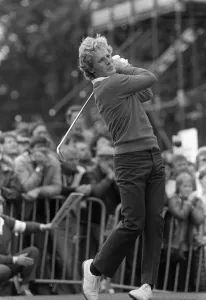 Bernard Langer in action during the Ryder Cup September 1985 Bernard Langer in action during the Ryder Cup September 1985