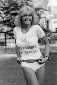 Beverly Pilkington, 22 year old model from Essex, wearing Pro Europe white tee shirt with Beverly Pilkington, 22 year old model from Essex, wearing Pro Europe white tee shirt with