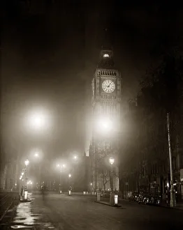 Big Ben and the Houses of Parliament floodlit for the opening of the Festival of Britain Big Ben and the Houses of Parliament floodlit for the opening of the Festival of Britain