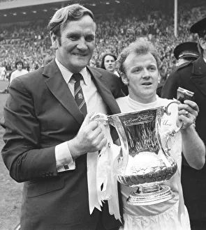 Billy Bremner Leeds United captain with manager Don Revie holding the F.A Billy Bremner Leeds United captain with manager Don Revie holding the F.A