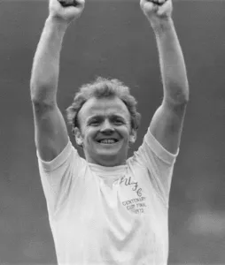 Billy Bremner seen here celebrating at the end of Leeds Uniteds FA Cup Final match Billy Bremner seen here celebrating at the end of Leeds Uniteds FA Cup Final match
