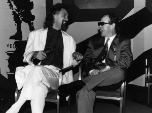 Billy Connolly comedian with singer Elton John April 1986 A©mirrorpix Billy Connolly comedian with singer Elton John April 1986 A©mirrorpix