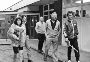 Former Birmingham City footballer Trevor Francis with his wife accompanied by his new Former Birmingham City footballer Trevor Francis with his wife accompanied by his new