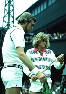 Bjorn Borg and Ove Bengtson at Wimbledon 1974. *** Local Caption *** watscan Bjorn Borg and Ove Bengtson at Wimbledon 1974. *** Local Caption *** watscan