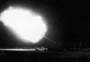 BL 6 inch Mk VII naval gun firing over the Canadian front line during the Battle of Vimy BL 6 inch Mk VII naval gun firing over the Canadian front line during the Battle of Vimy