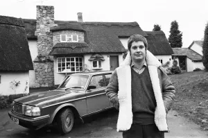 Black Sabbath singer Ozzy Osbourne pictured outside his new house, beside his Volvo car Black Sabbath singer Ozzy Osbourne pictured outside his new house, beside his Volvo car