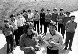 Blakeston Comprehensive School cup and league winning team which has been together for Blakeston Comprehensive School cup and league winning team which has been together for