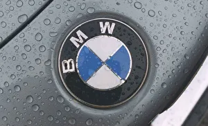 BMW 635 CSI February 1998 Detail of badge logo grey metallic paint BMW 635 CSI February 1998 Detail of badge logo grey metallic paint