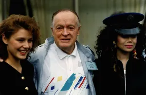 Bob Hope Comedian with Latoya Jackson and Miss Universe make a whistle stop vist to Bob Hope Comedian with Latoya Jackson and Miss Universe make a whistle stop vist to
