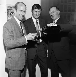 Bobby Charlton opens Tony Book's fitted furniture business Bobby Charlton opens Tony Book's fitted furniture business