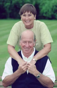 Bobby Charlton with wife Norma after news of his knighthood. 10th June 1994 Bobby Charlton with wife Norma after news of his knighthood. 10th June 1994
