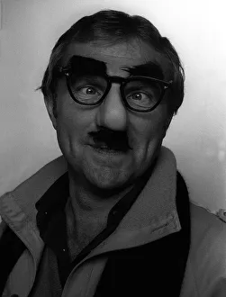 Bobby Moore wearing a Colonel Blimp mask photographed in the Daily Mirror studio Bobby Moore wearing a Colonel Blimp mask photographed in the Daily Mirror studio
