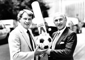 Bobby Robson England manager and Micky Stewart 1987 the England Cricket manager Bobby Robson England manager and Micky Stewart 1987 the England Cricket manager