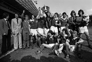 Bobby Robson with the Ipswich team at Wembley 1978 after they had beaten Arsenal in Bobby Robson with the Ipswich team at Wembley 1978 after they had beaten Arsenal in