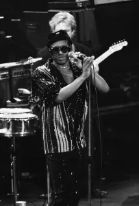 Bobby Womack performing at the Stand by Me: AIDS Day Benefit concert at Wembley Arena Bobby Womack performing at the Stand by Me: AIDS Day Benefit concert at Wembley Arena