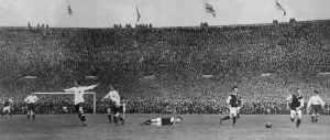Bolton Wanderers v West Ham FA Cup Final 1923. Bolton centre half Jimmy Seddon appealing Bolton Wanderers v West Ham FA Cup Final 1923. Bolton centre half Jimmy Seddon appealing