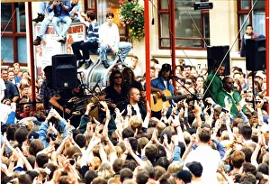 Bon Jovi play an accoustic gig in Queen Street, Cardiff - 15th June 1995 - Western Mail Bon Jovi play an accoustic gig in Queen Street, Cardiff - 15th June 1995 - Western Mail