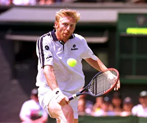Boris Becker Wimbledon Tennis Championships during his 1999 match against Lleyton Boris Becker Wimbledon Tennis Championships during his 1999 match against Lleyton