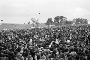 Bottles being thrown in the audience at Monsters of Rock festival at Castle Donington Bottles being thrown in the audience at Monsters of Rock festival at Castle Donington