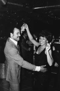 Boxer John Conteh dancing with Shirley Bassey at her party. 17th July 1979 Boxer John Conteh dancing with Shirley Bassey at her party. 17th July 1979
