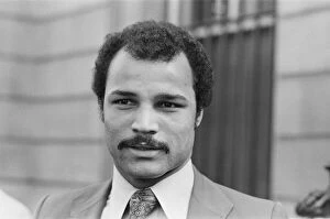 Images Dated 6th July 1979: Boxer John Conteh leaves Bow Street Magistrate Court, London today after a driving ban