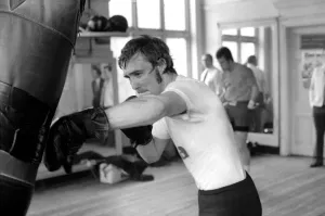 Boxer John H. Stracey having a work out in preparation for his European Welter weight Boxer John H. Stracey having a work out in preparation for his European Welter weight