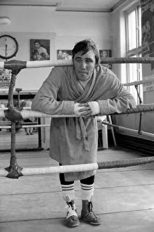 Boxer John H. Stracey having a work out in preparation for his European Welter weight Boxer John H. Stracey having a work out in preparation for his European Welter weight