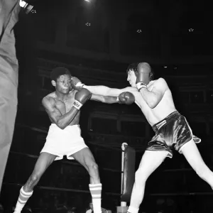 Boxing at Albert Hall. David Needham vs. Earl Large USA and Freddy Bright vs Boxing at Albert Hall. David Needham vs. Earl Large USA and Freddy Bright vs