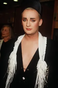 Boy George Pop Singer at a charity auction at Christies in aid of the AIDS Crisis Trust Boy George Pop Singer at a charity auction at Christies in aid of the AIDS Crisis Trust