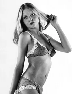 The bra and panties set is by Janet Reger from Fenwick of New Bond Street June 1978 The bra and panties set is by Janet Reger from Fenwick of New Bond Street June 1978