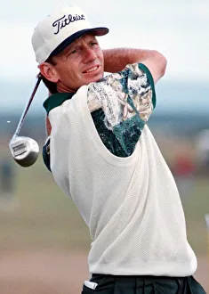 Brad Faxon at the British Open Golf Championship 1995, on the 18th green at St Brad Faxon at the British Open Golf Championship 1995, on the 18th green at St