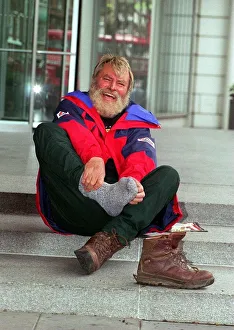 Brian Blessed the actor is safe home from Everest and at a photocall for Channel 4TV' Brian Blessed the actor is safe home from Everest and at a photocall for Channel 4TV'