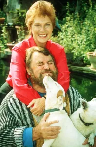 Brian Blessed actor with his wife and dogs Brian Blessed actor with his wife and dogs