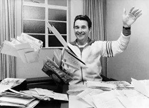 Brian Clough new manager at Brighton with a mountain of mail he received at the club Brian Clough new manager at Brighton with a mountain of mail he received at the club