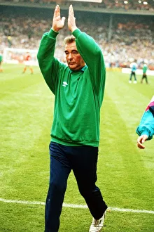 Brian Clough, Nottingham Forest manager applauds Forest fans supporters as he walks of Brian Clough, Nottingham Forest manager applauds Forest fans supporters as he walks of