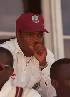 Brian Lara on the bench Edinburgh Cricket June 1995 Brian Lara on the bench Edinburgh Cricket June 1995